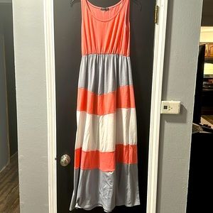 Day soft long summer stripped dress